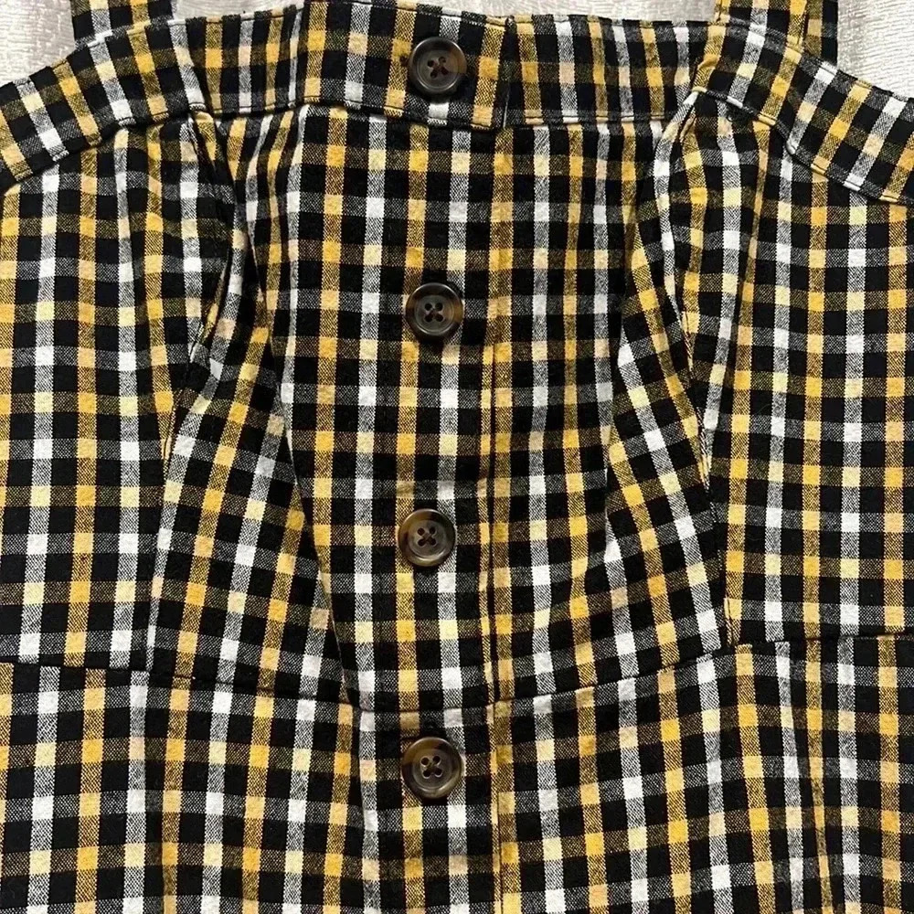 Hollister Checkered Yellow/Black Dress Size Small - Picture 3 of 5